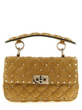 Beige Calfskin Shoulder Bag