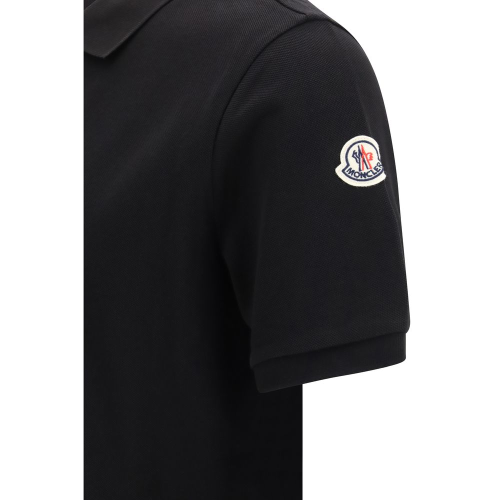 Black Cotton Polo Shirt
