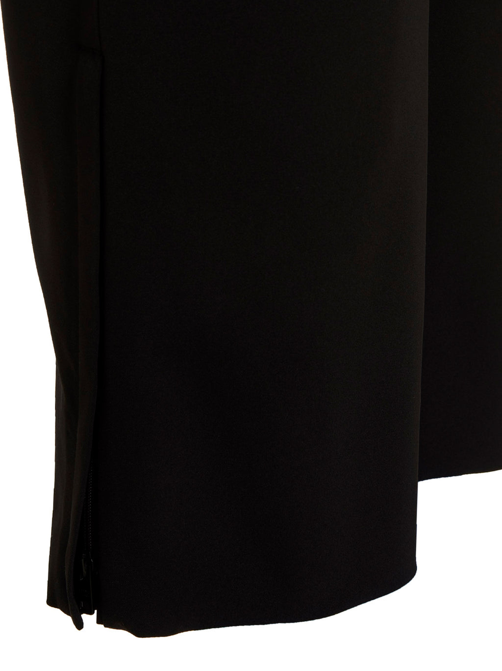 Black Polyester Casual Pants