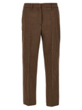 Brown Virgin Wool Casual Pants