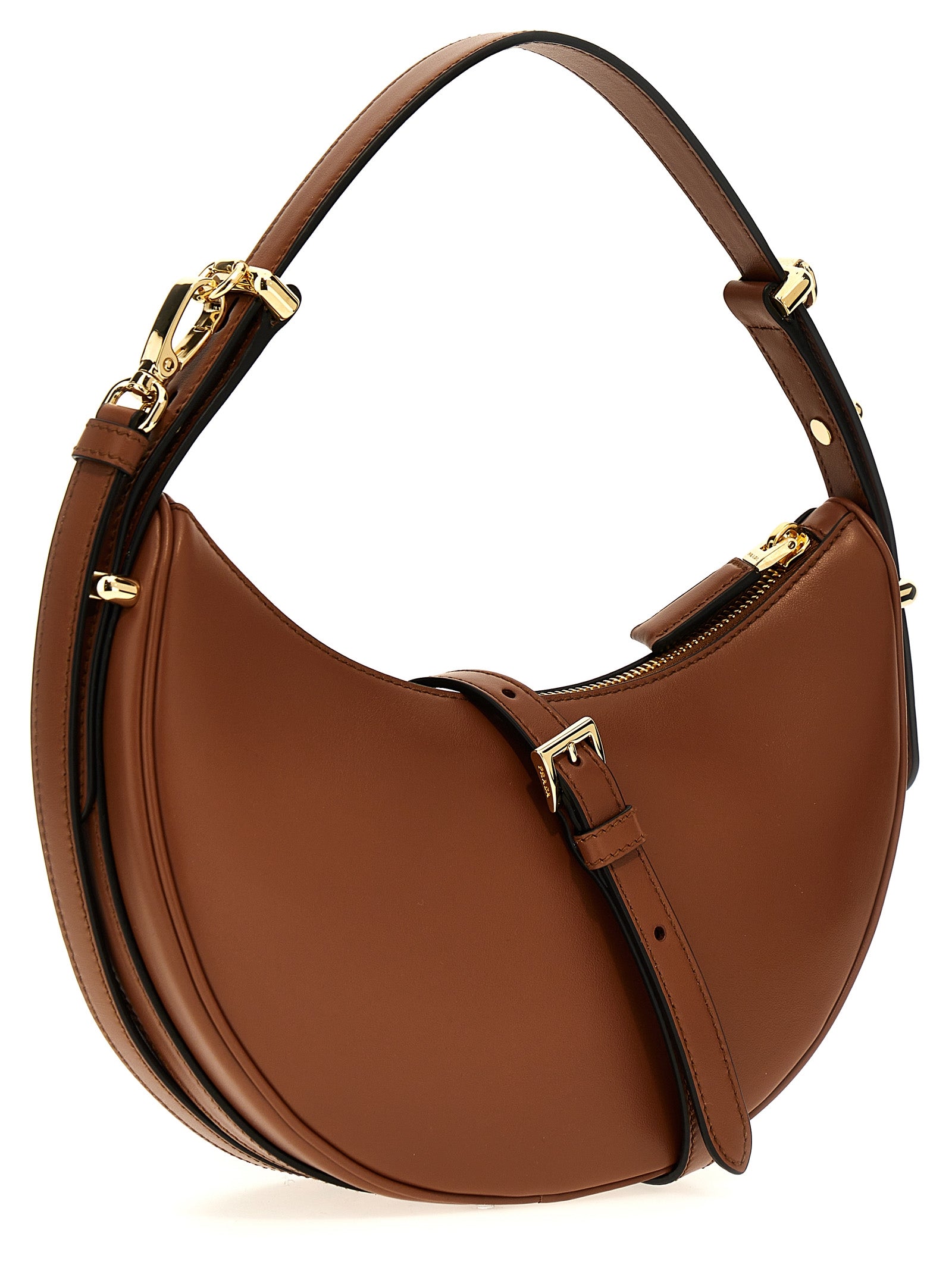 Brown Calfskin Shoulder Bag