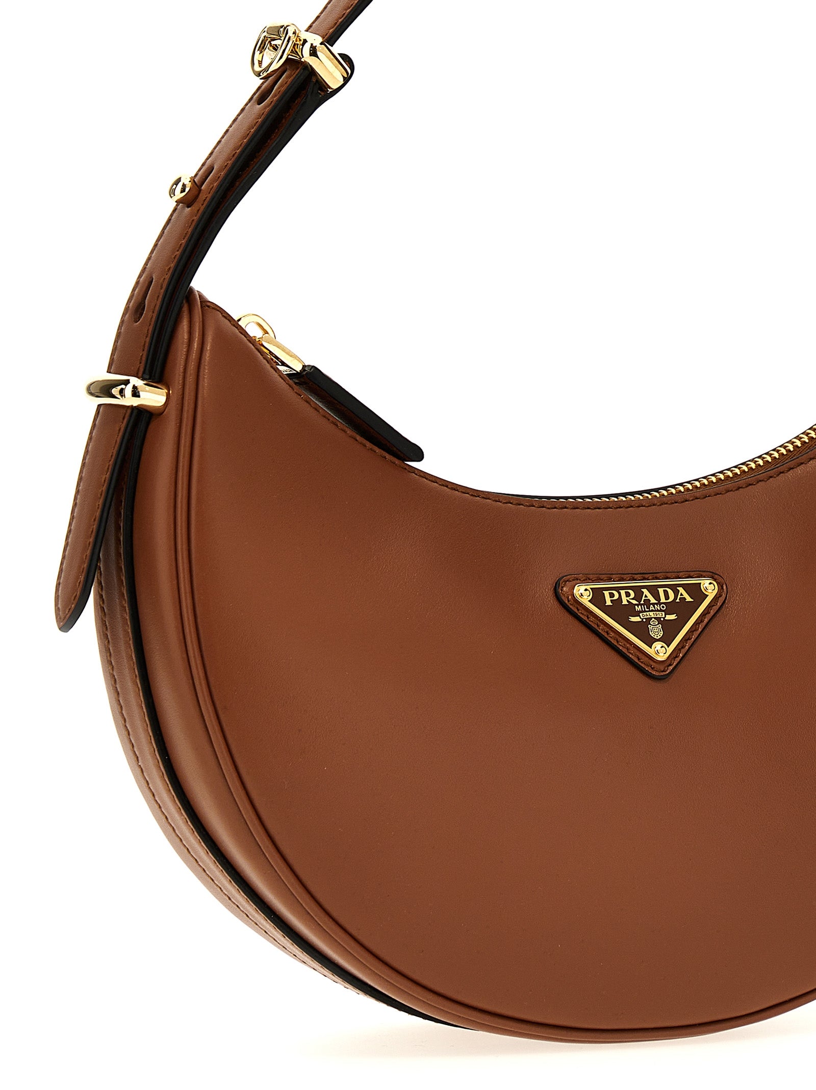 Brown Calfskin Shoulder Bag