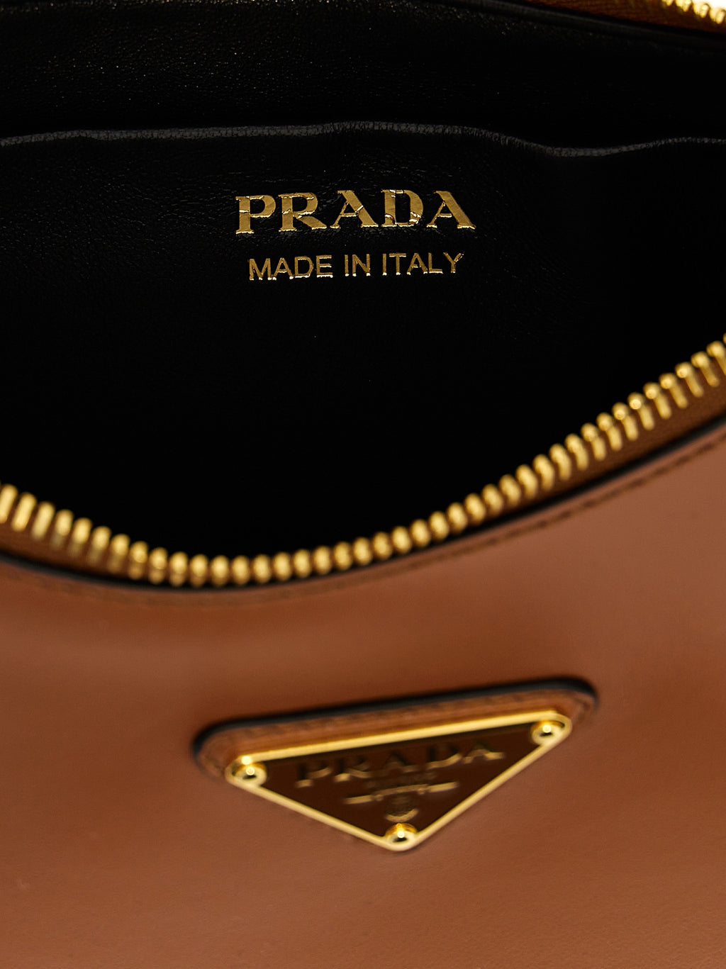 Brown Calfskin Shoulder Bag