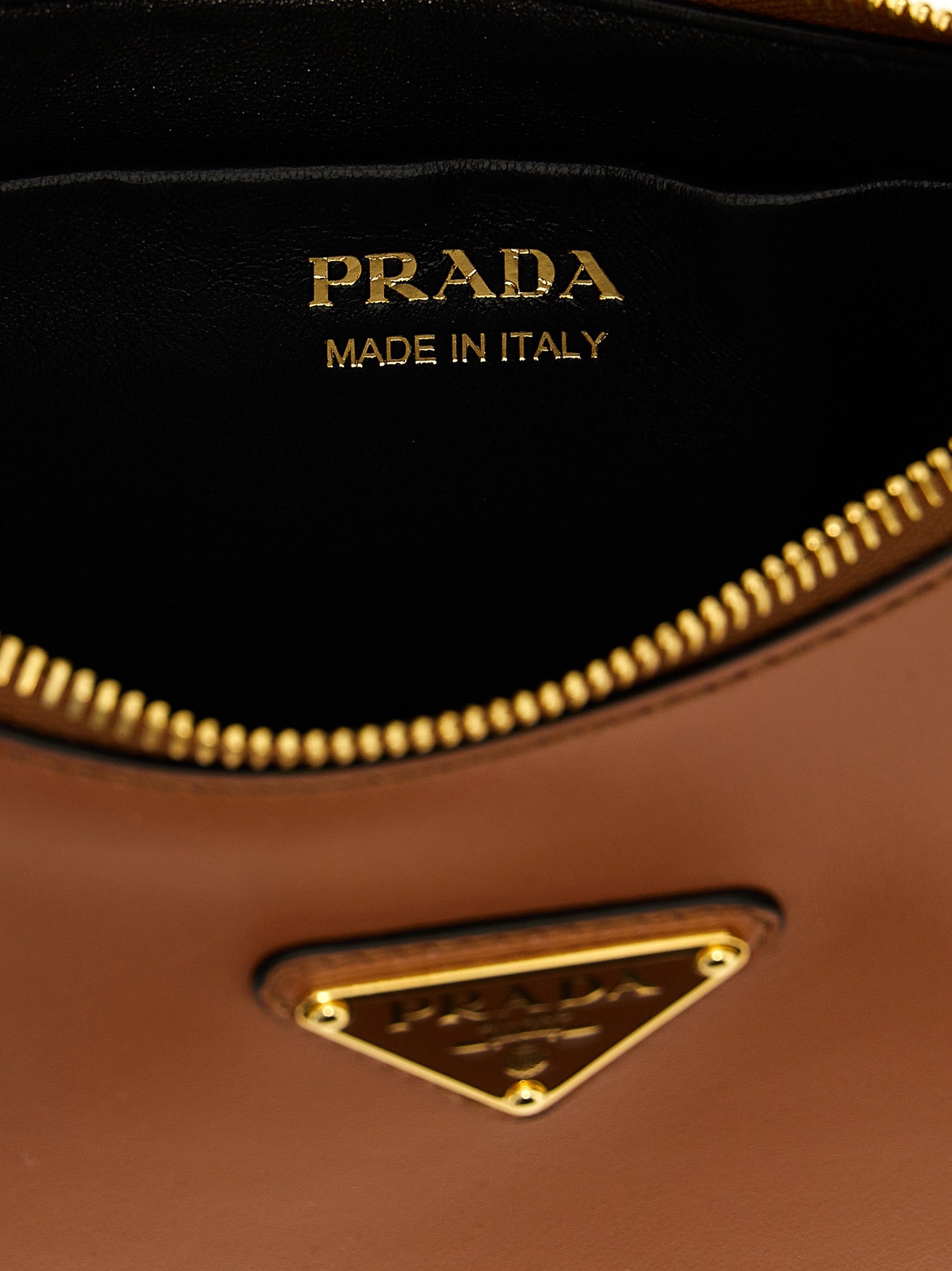 Brown Calfskin Shoulder Bag