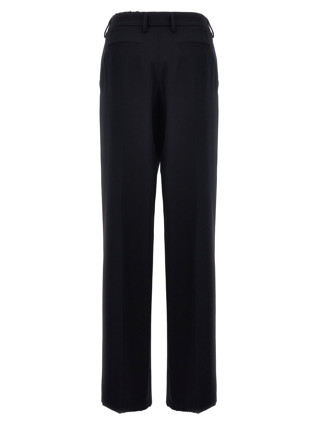 Blue Wool Casual Pants