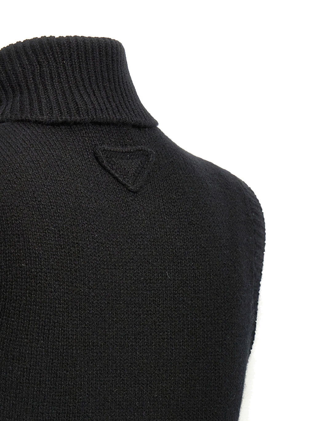 Black Cashmere Sleeveless Jacket