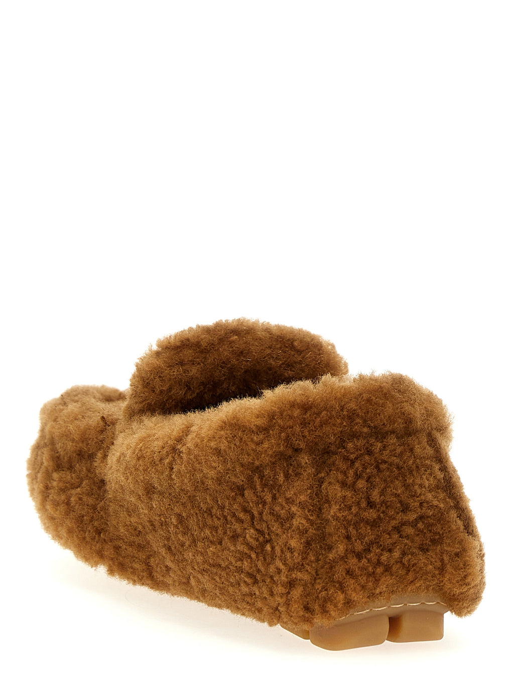 Brown Lamb Leather Slip-On Loafers