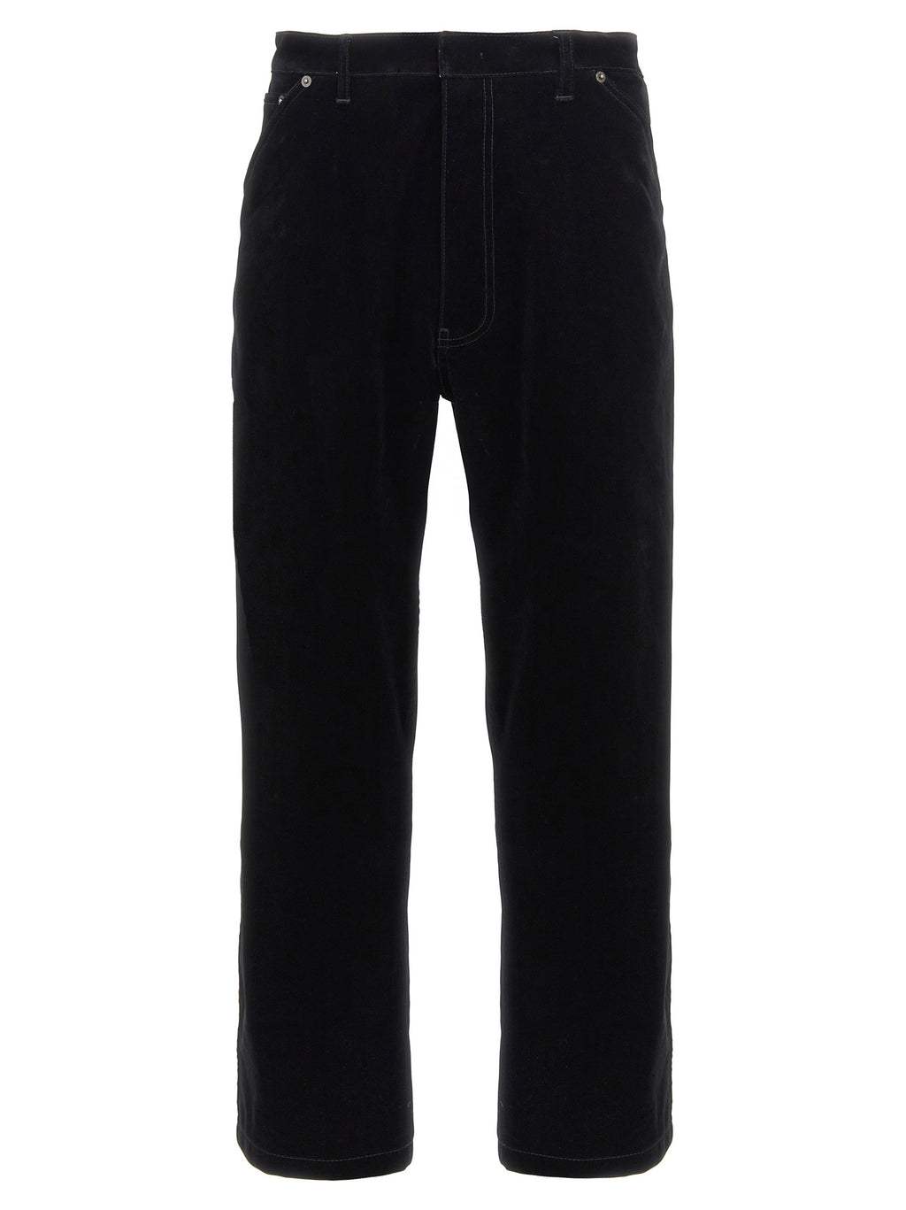 Black Cotton Casual Pants