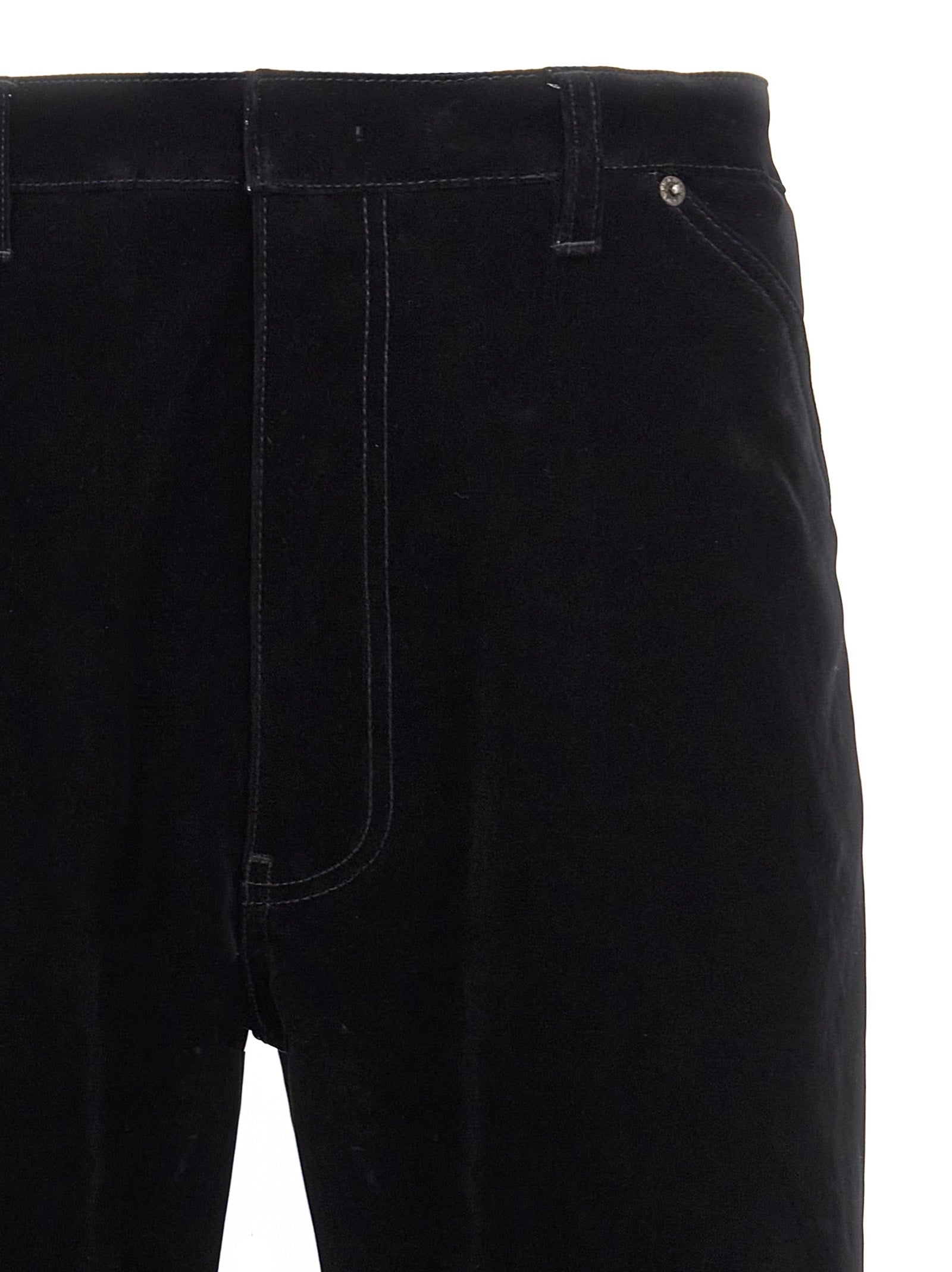 Black Cotton Casual Pants