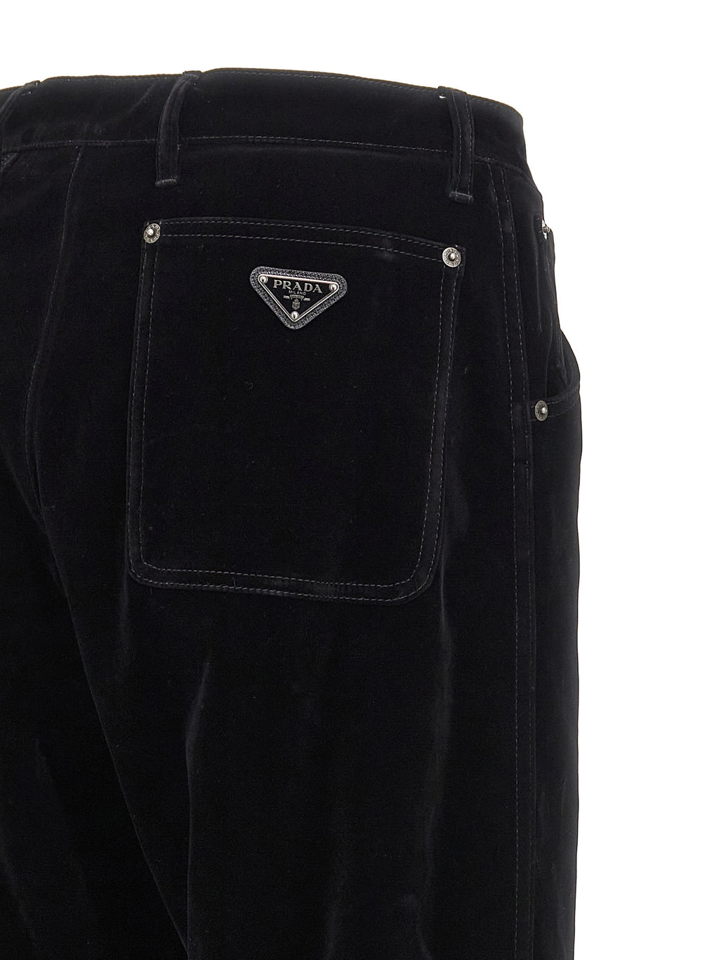 Black Cotton Casual Pants