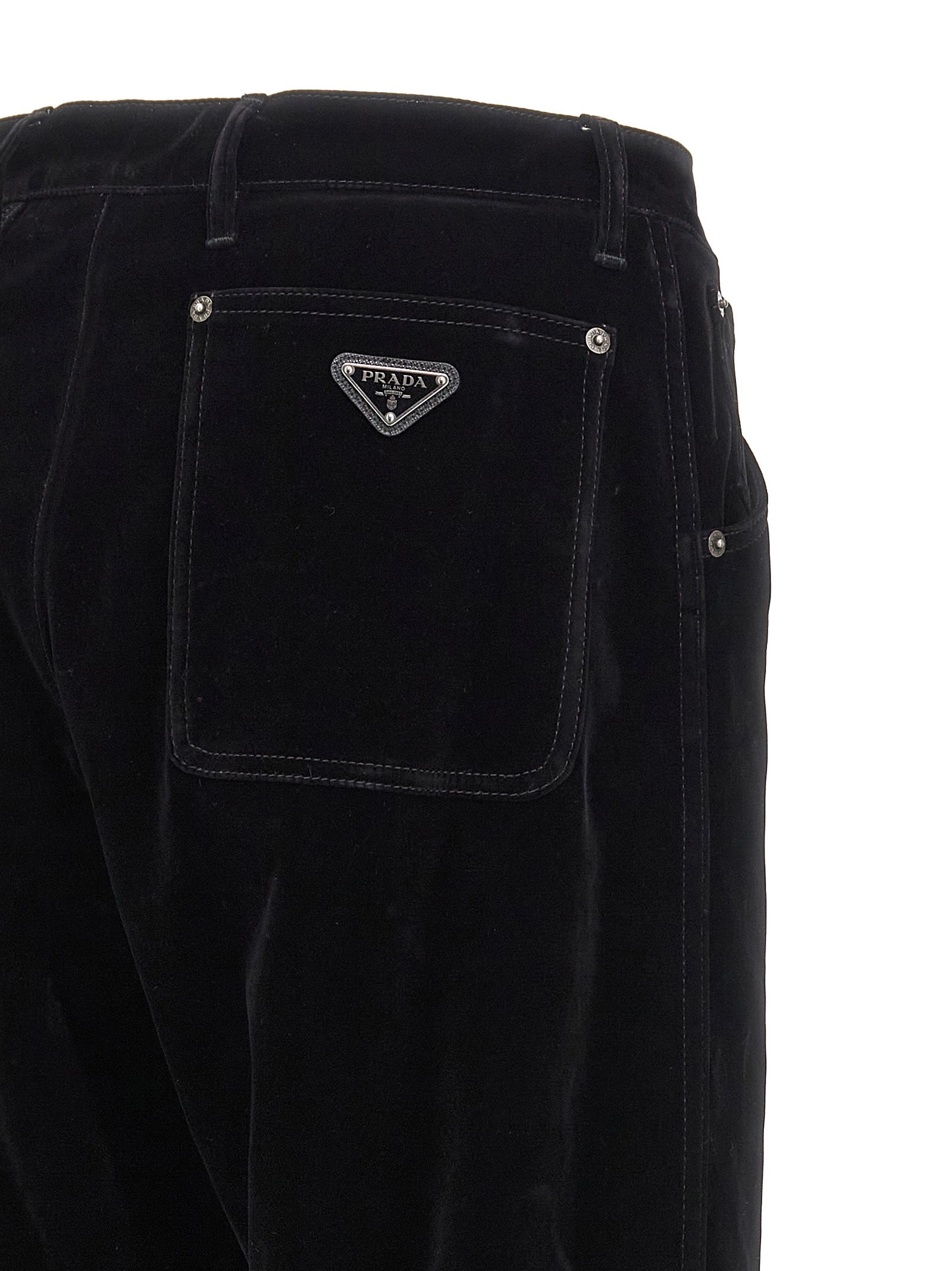 Black Cotton Casual Pants