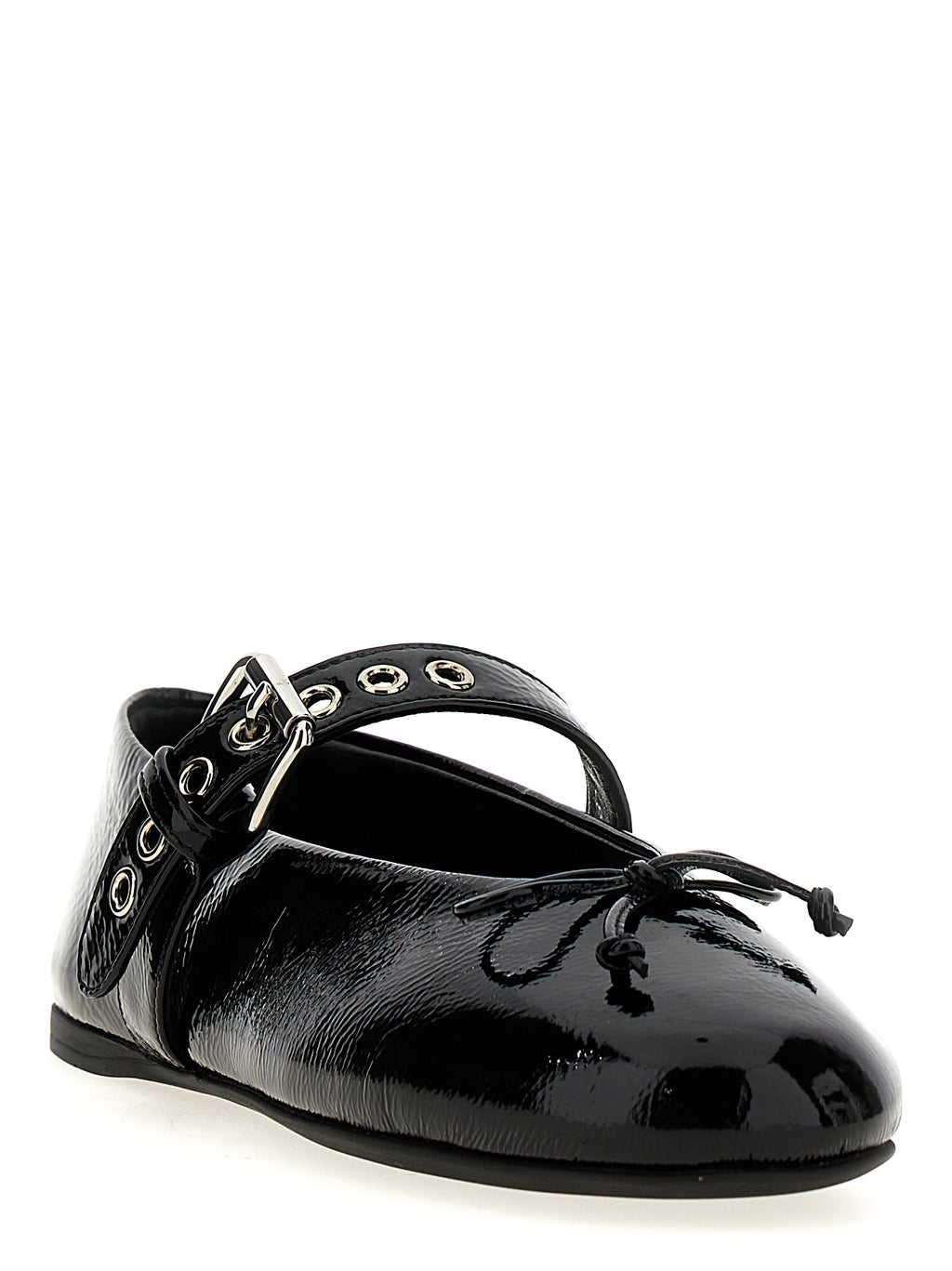 Black Calfskin Ballet Flats