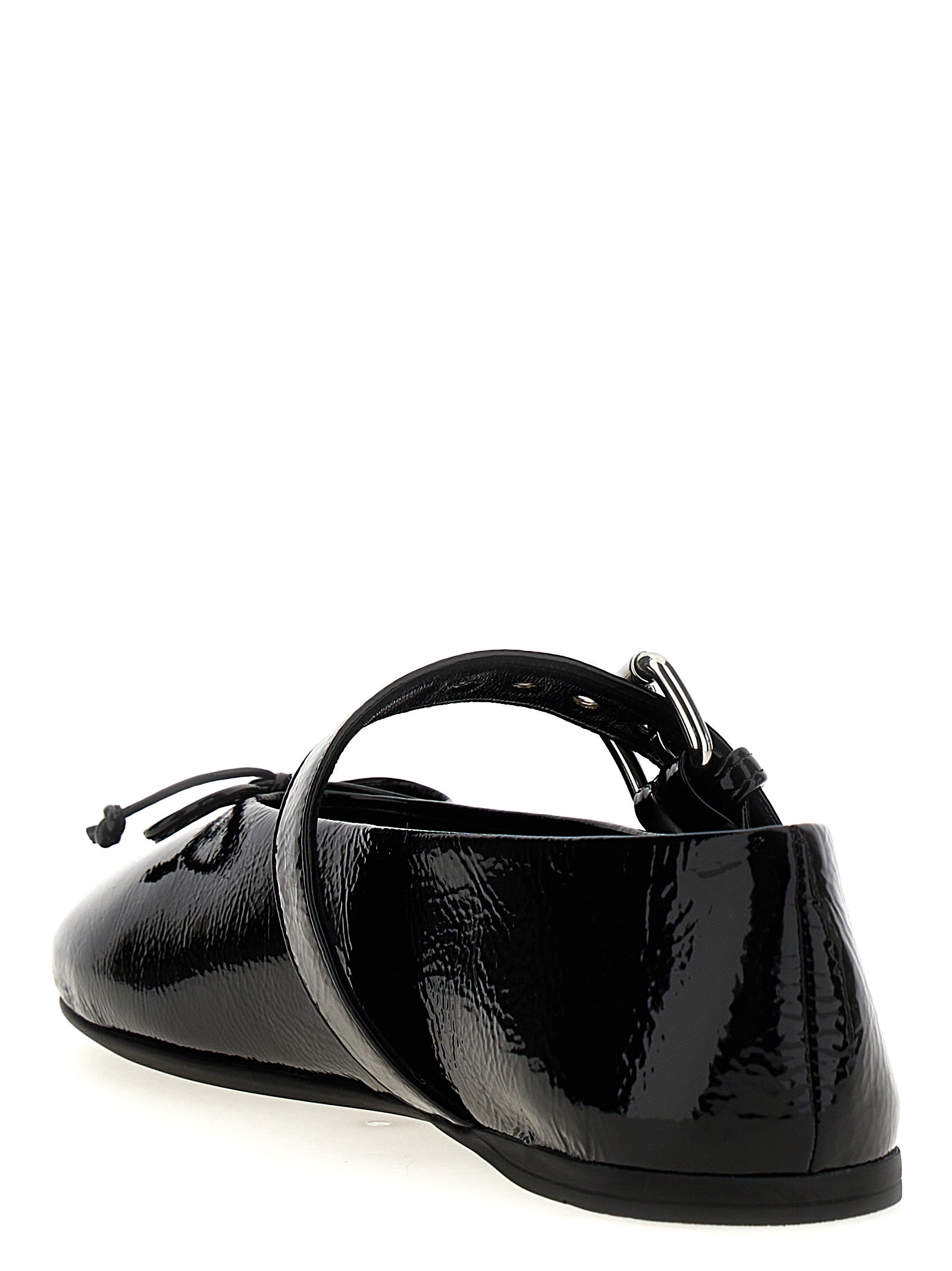Black Calfskin Ballet Flats