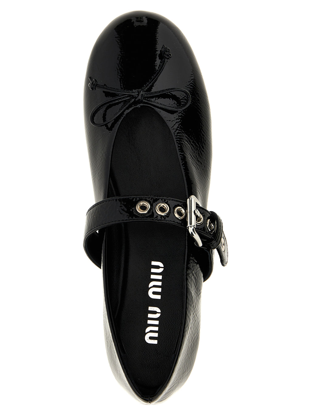 Black Calfskin Ballet Flats