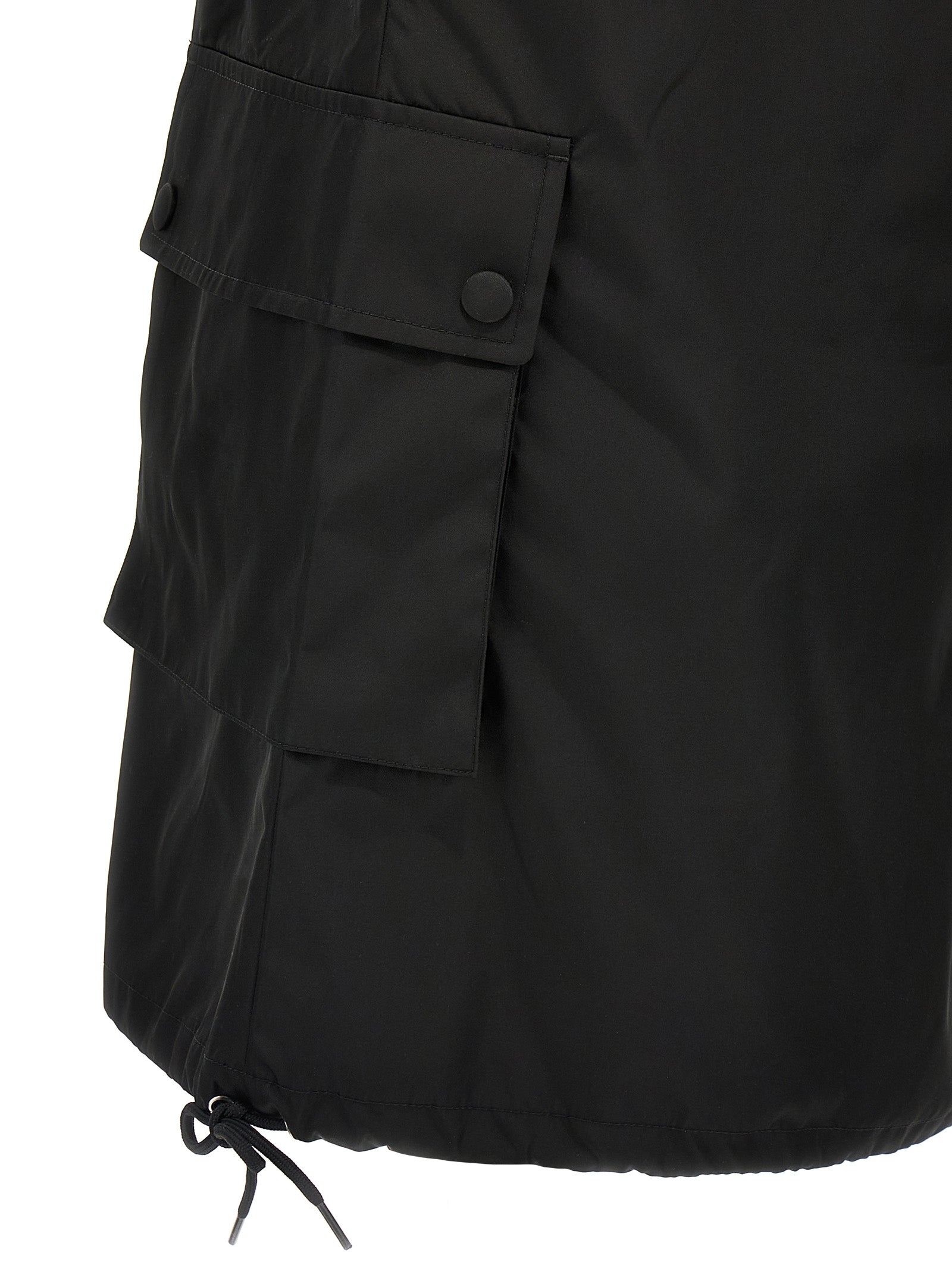 Black Polyamide Short Dress