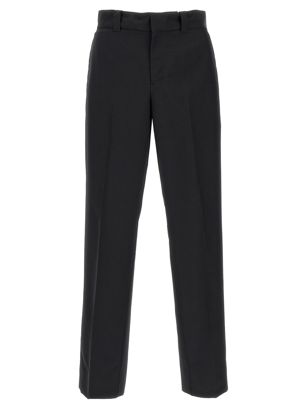 Black Virgin Wool Casual Pants