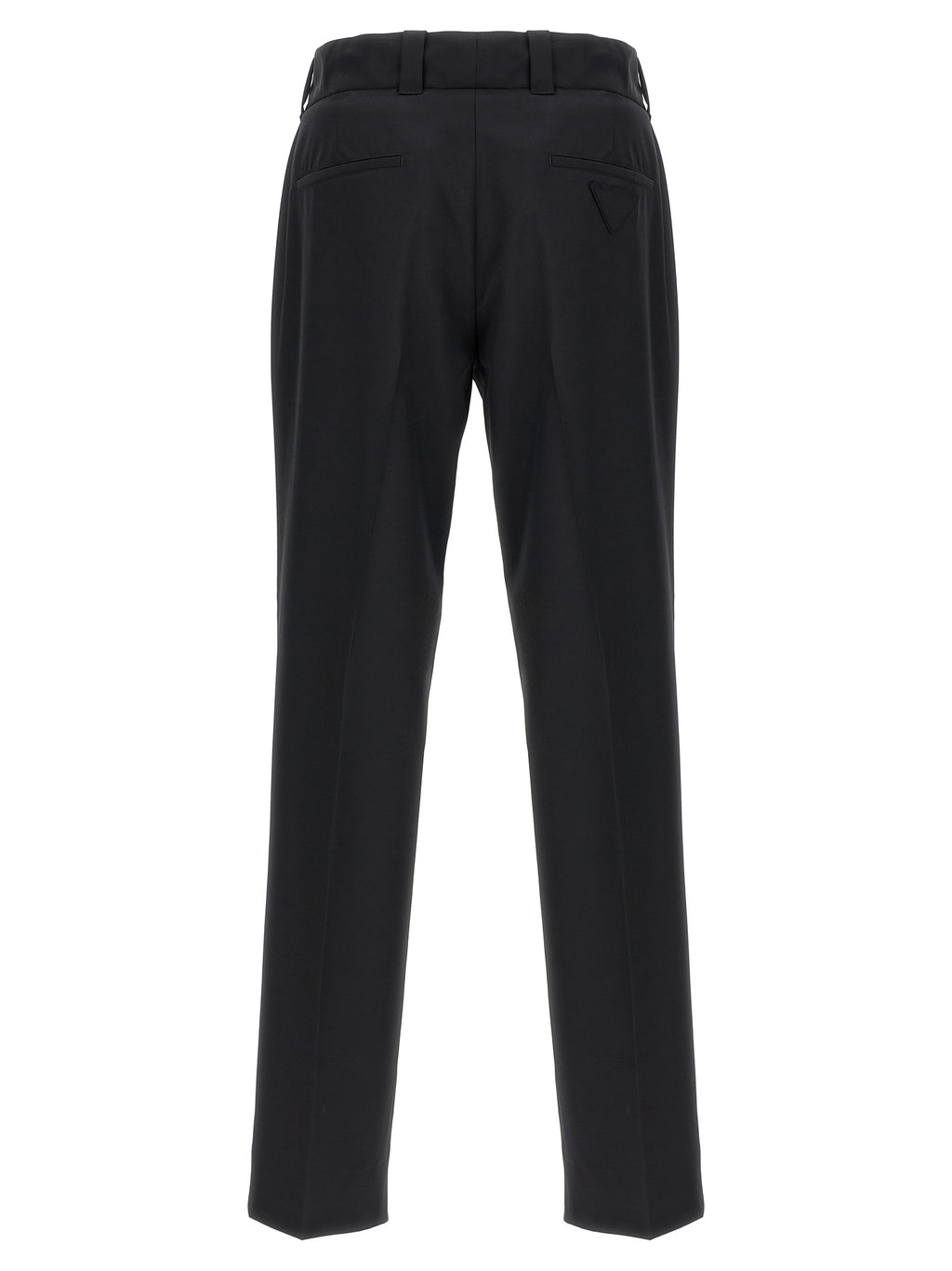 Black Virgin Wool Casual Pants
