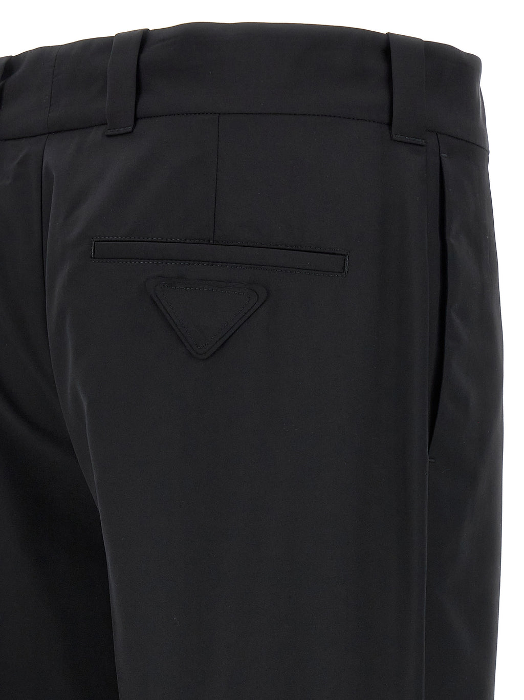Black Virgin Wool Casual Pants