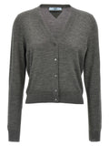 Gray Virgin Wool Cardigan