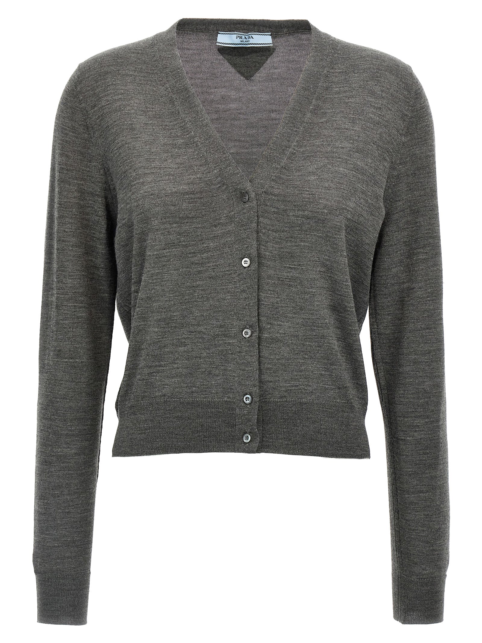 Gray Virgin Wool Cardigan