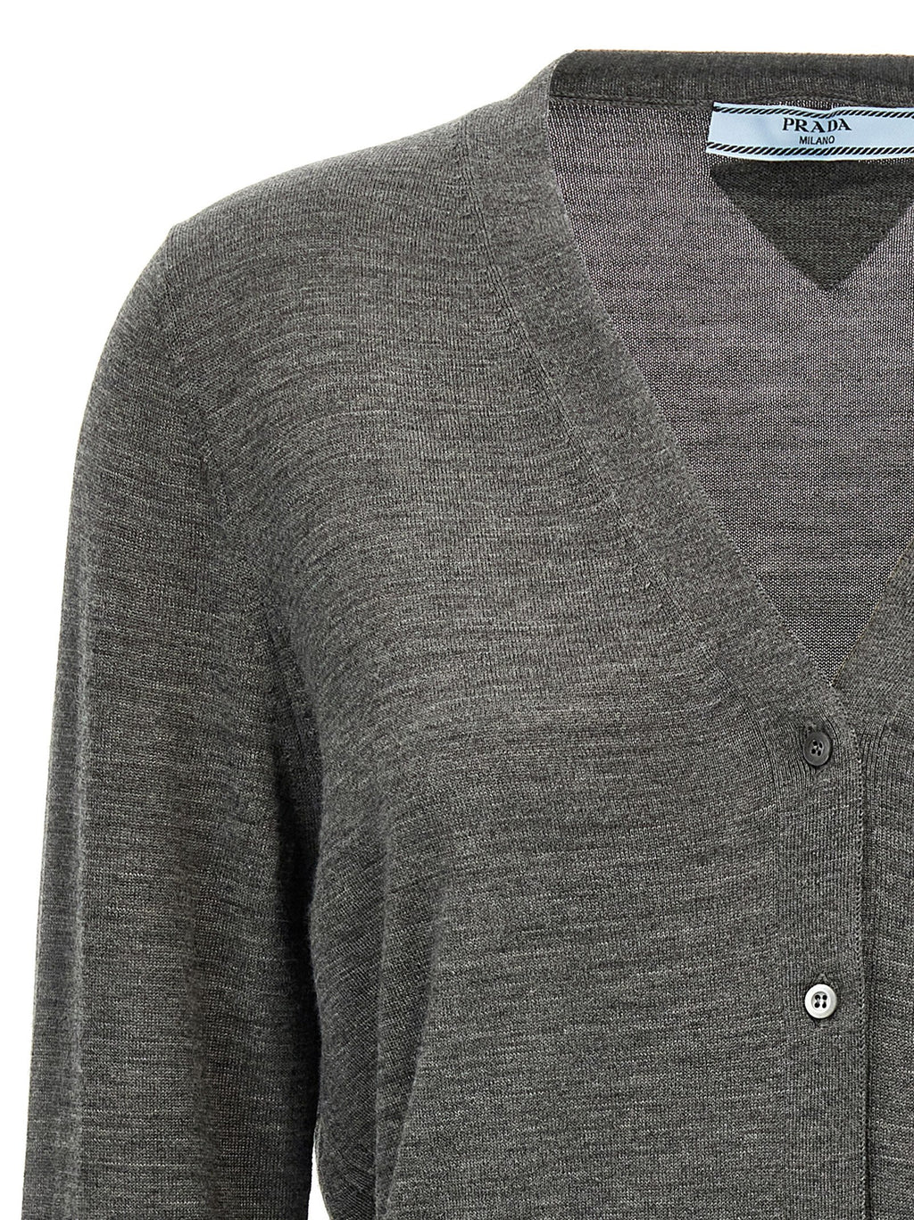 Gray Virgin Wool Cardigan