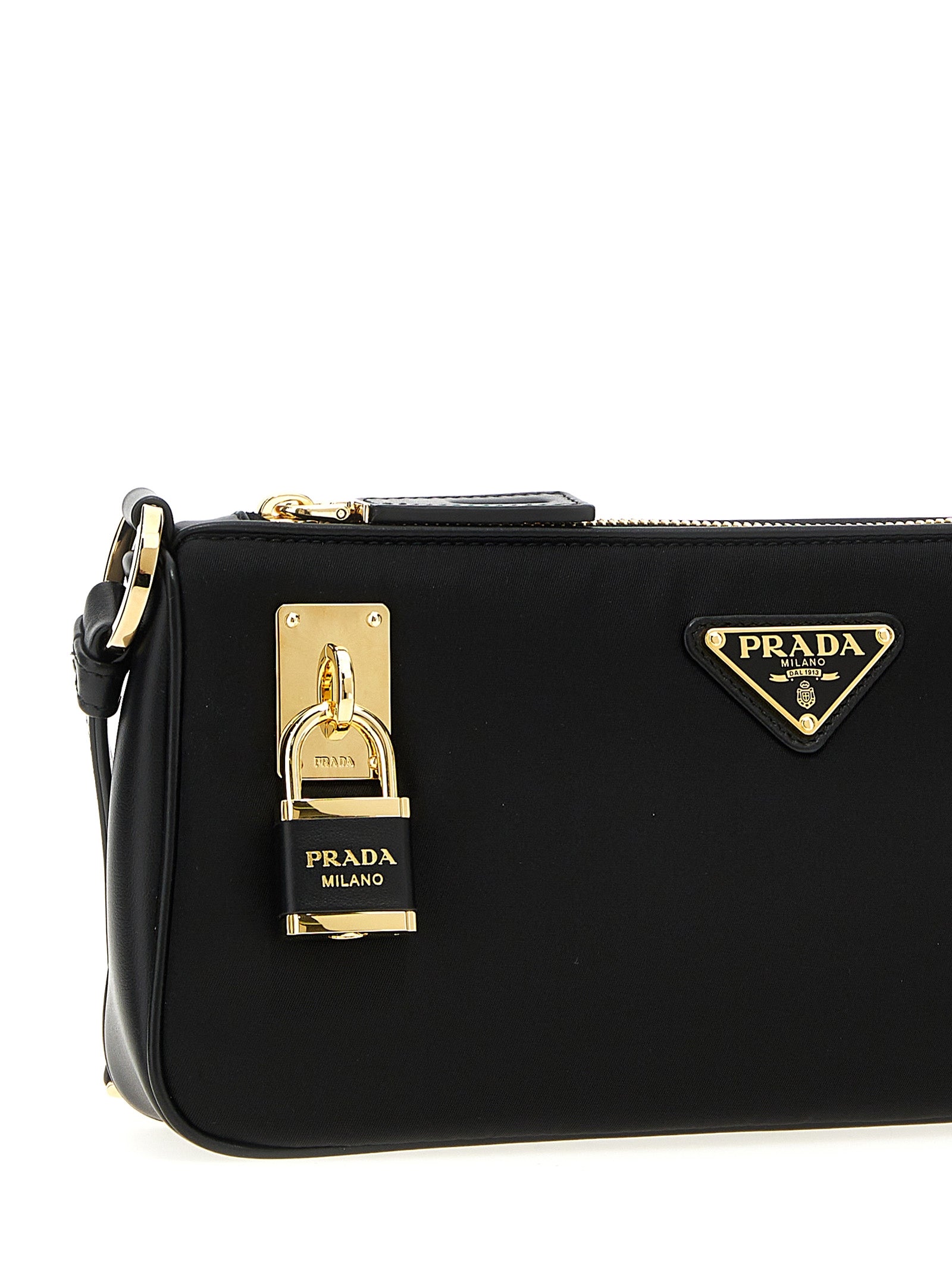 Black Polyamide Shoulder Bag