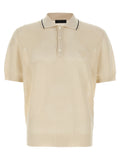 White Silk Polo Shirt