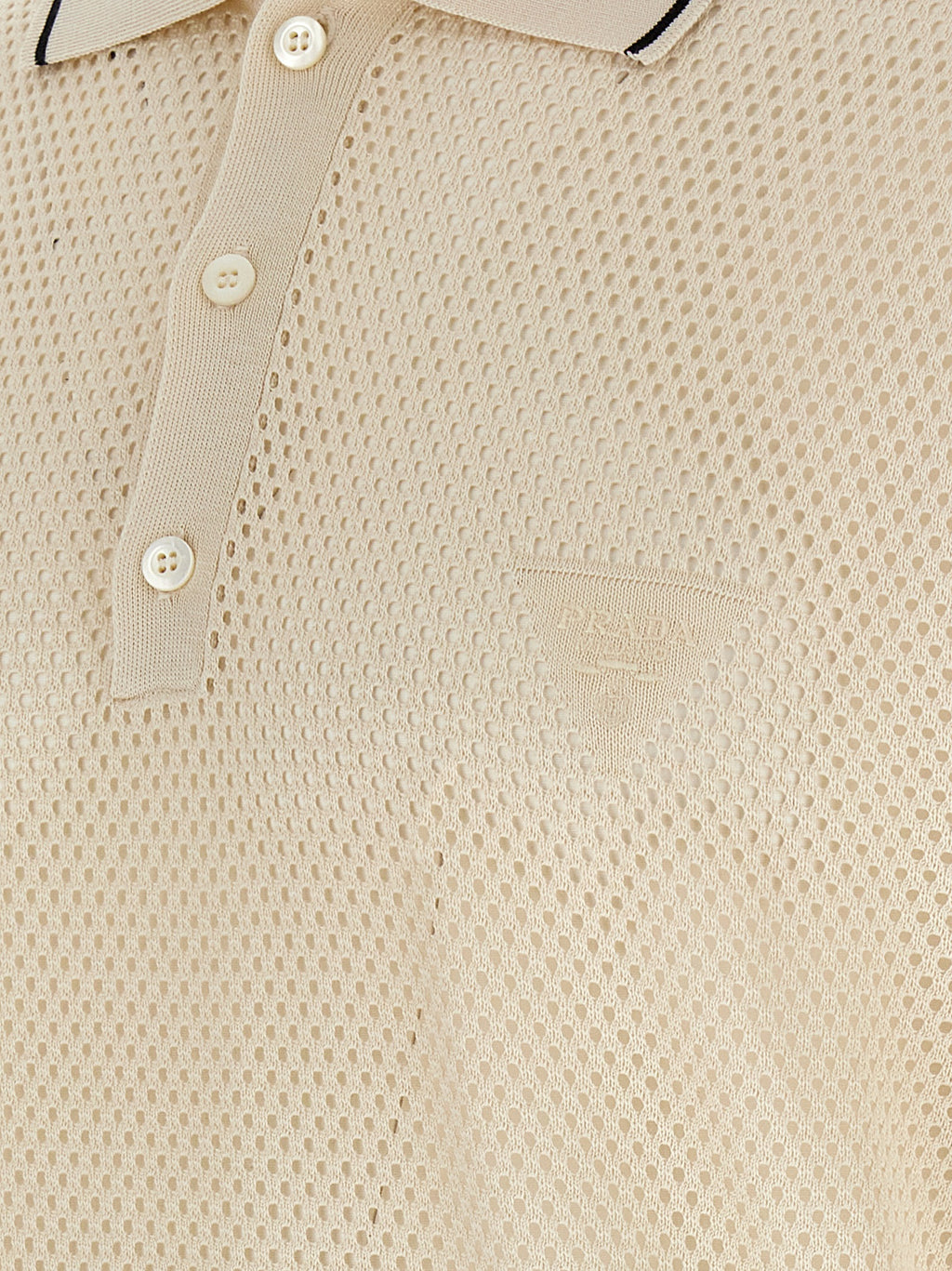 White Silk Polo Shirt