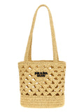 Beige Viscose Handbag