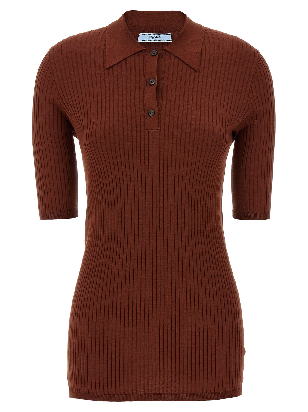 Brown Cotton Polo Shirt