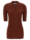 Brown Cotton Polo Shirt