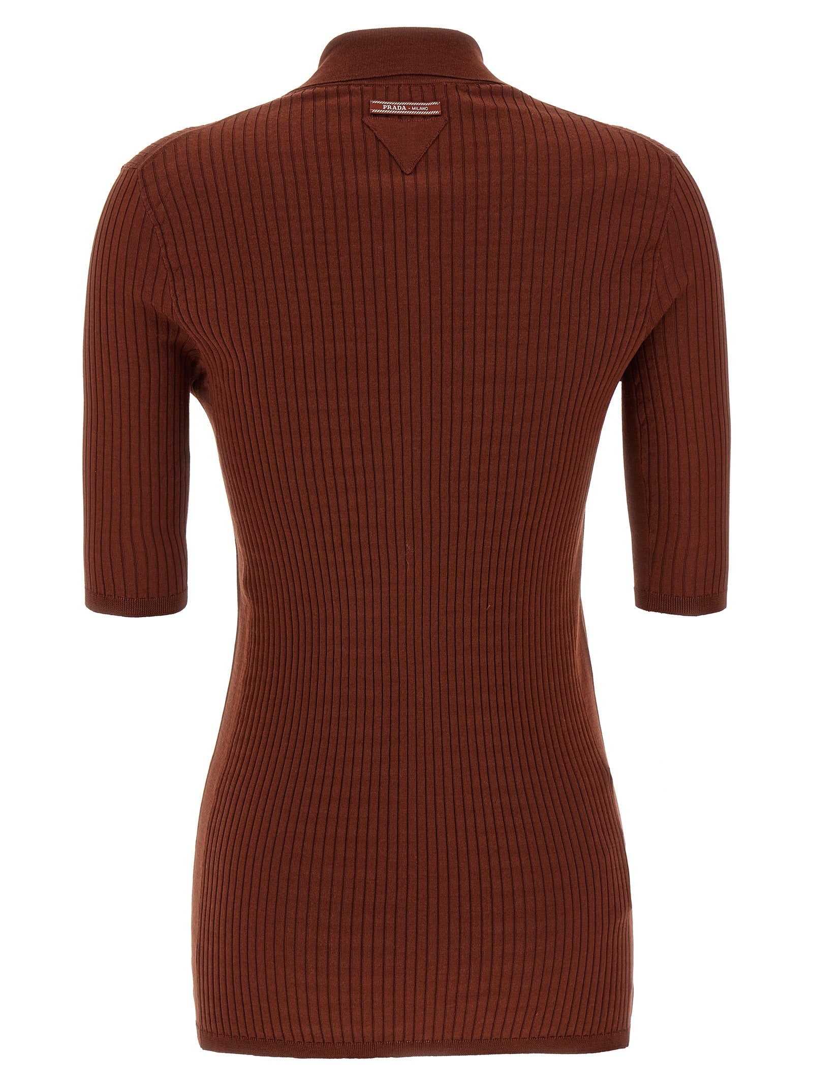 Brown Cotton Polo Shirt