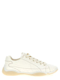 White Lamb Leather Low Top Sneakers
