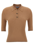 Beige Cotton Polo Shirt