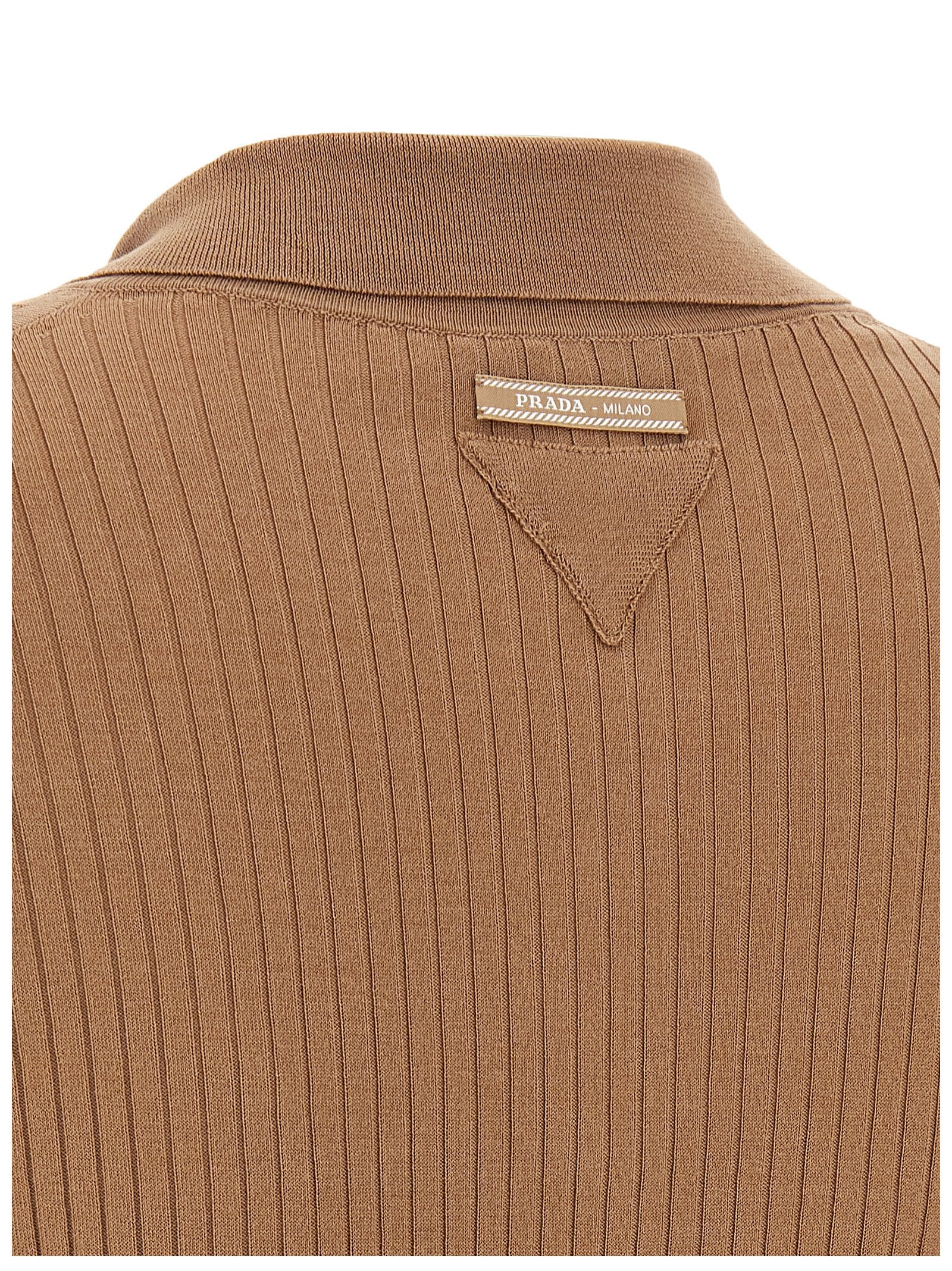 Beige Cotton Polo Shirt