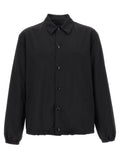 Black Virgin Wool Full-Length Jacket
