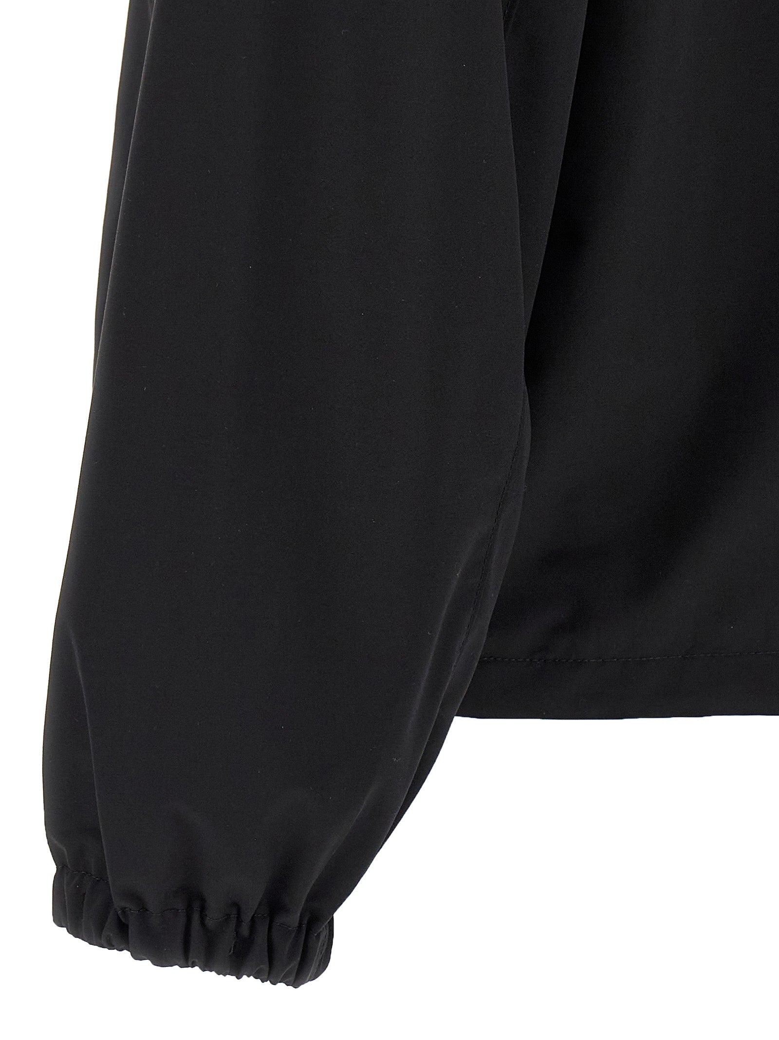 Black Virgin Wool Full-Length Jacket