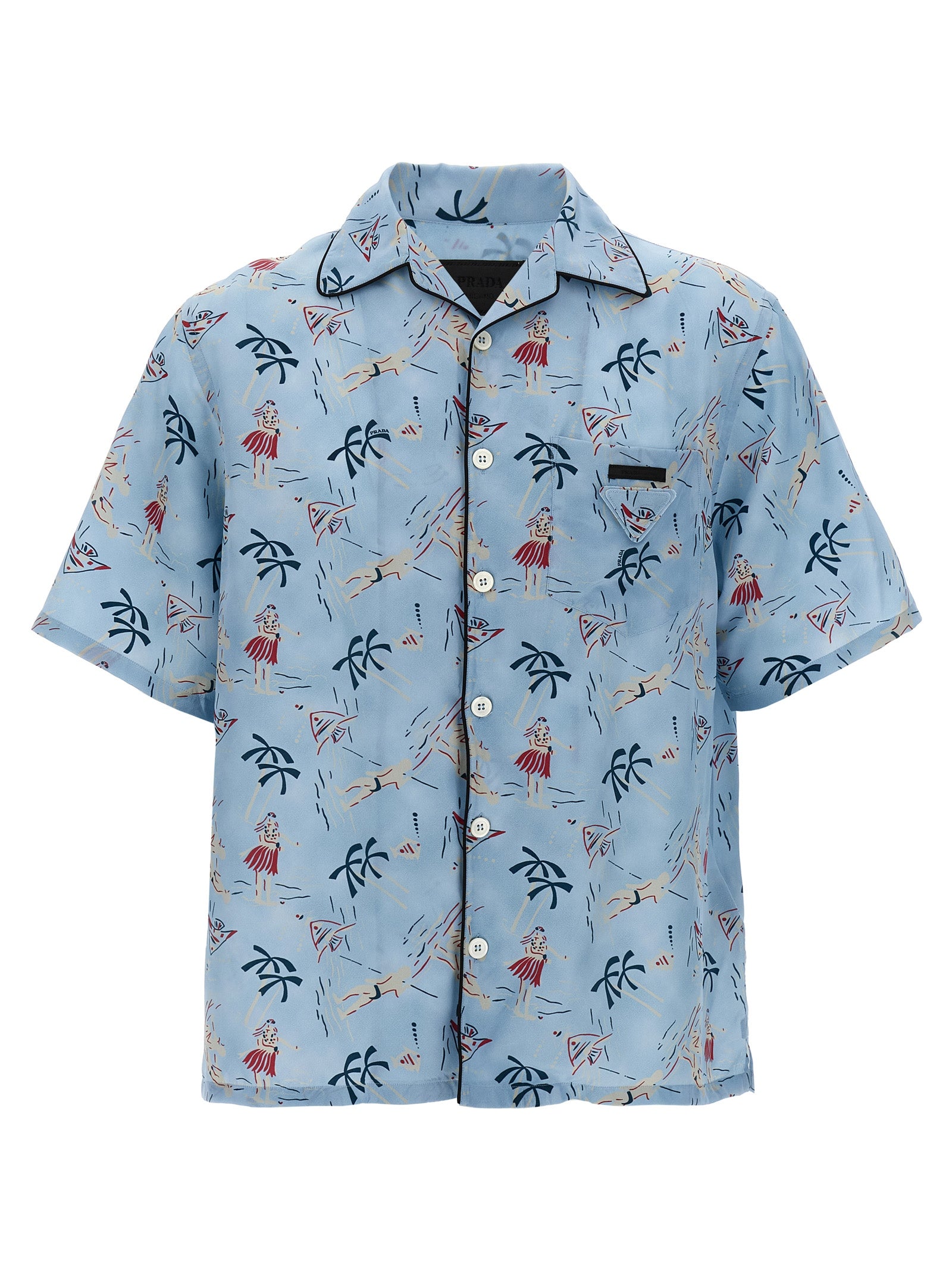 Blue Viscose Blouse