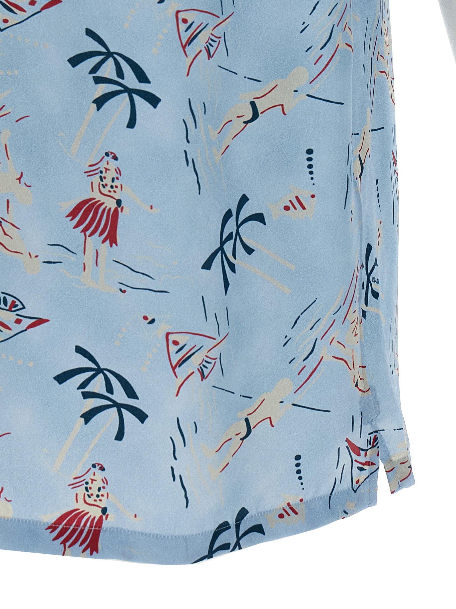 Blue Viscose Blouse
