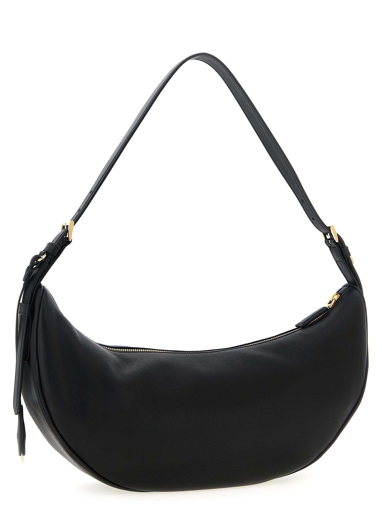 Black Calfskin Shoulder Bag