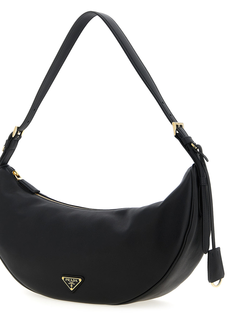 Black Calfskin Shoulder Bag