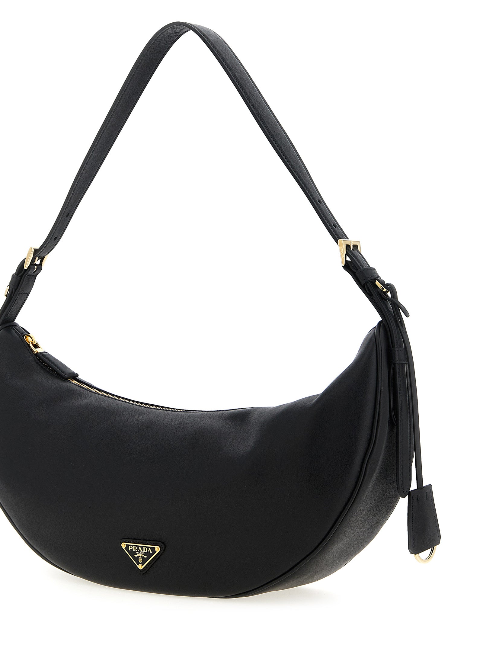 Black Calfskin Shoulder Bag