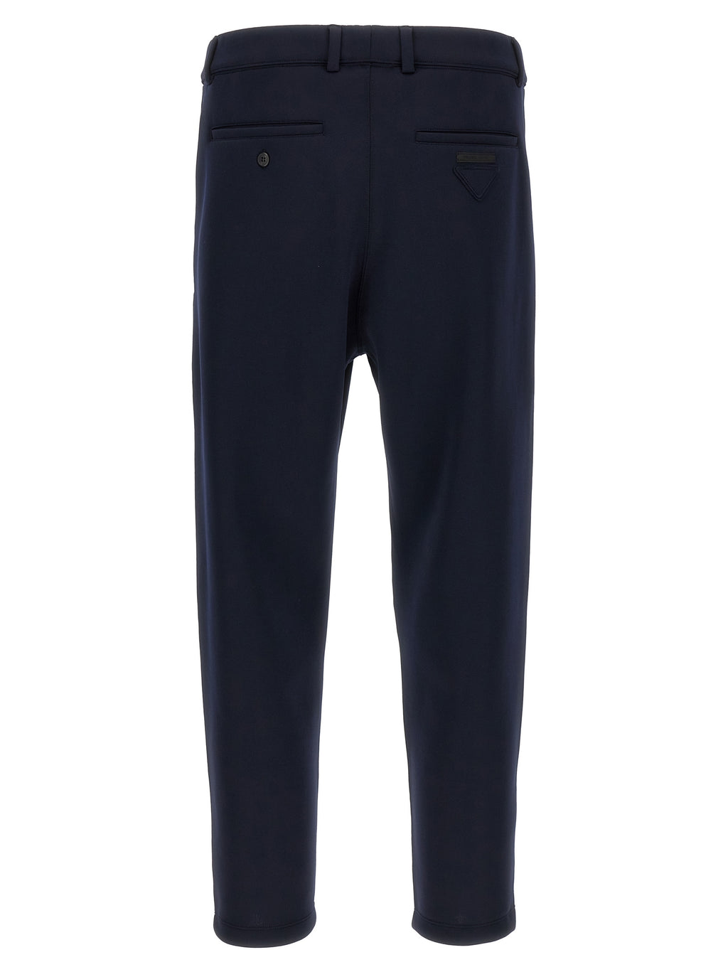 Blue Polyester Casual Pants
