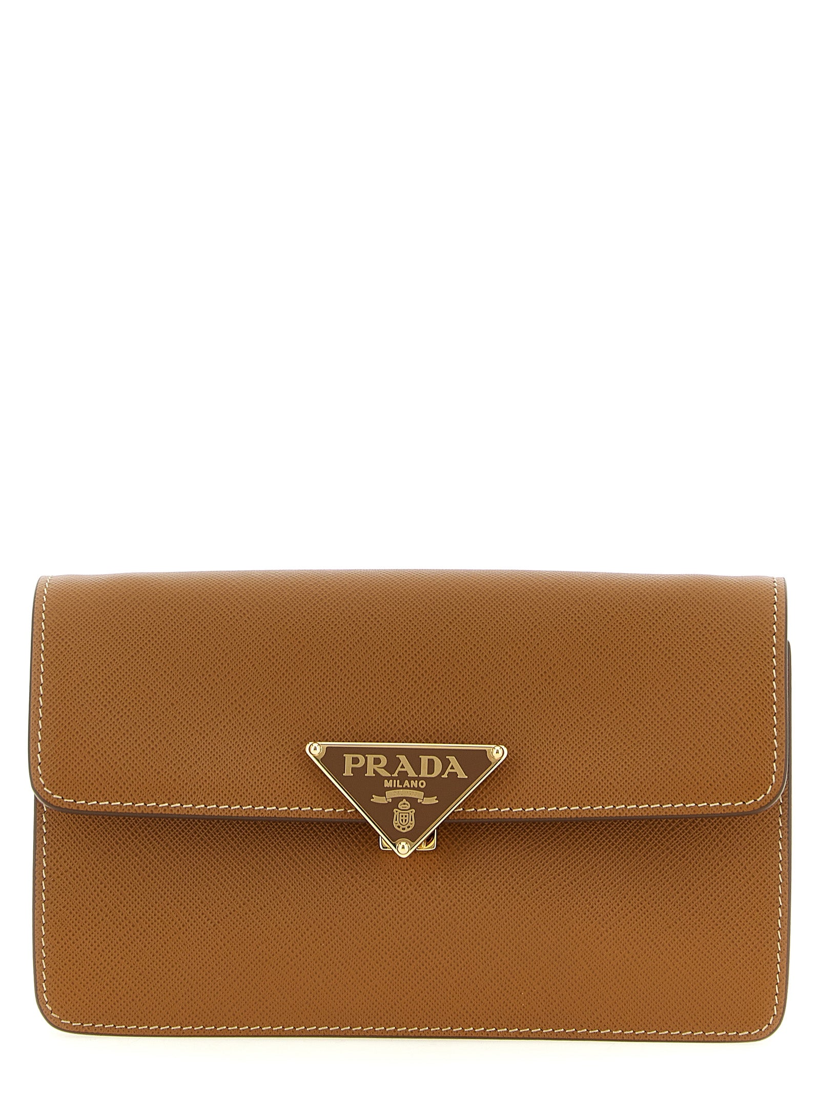 Beige Calfskin Crossbody Bag