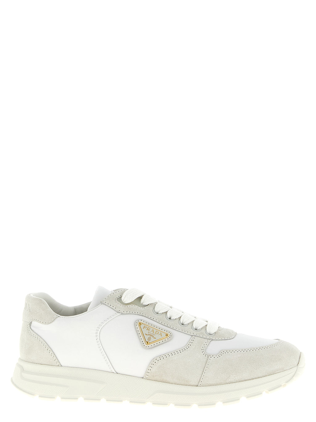 White Polyamide Low Top Sneakers