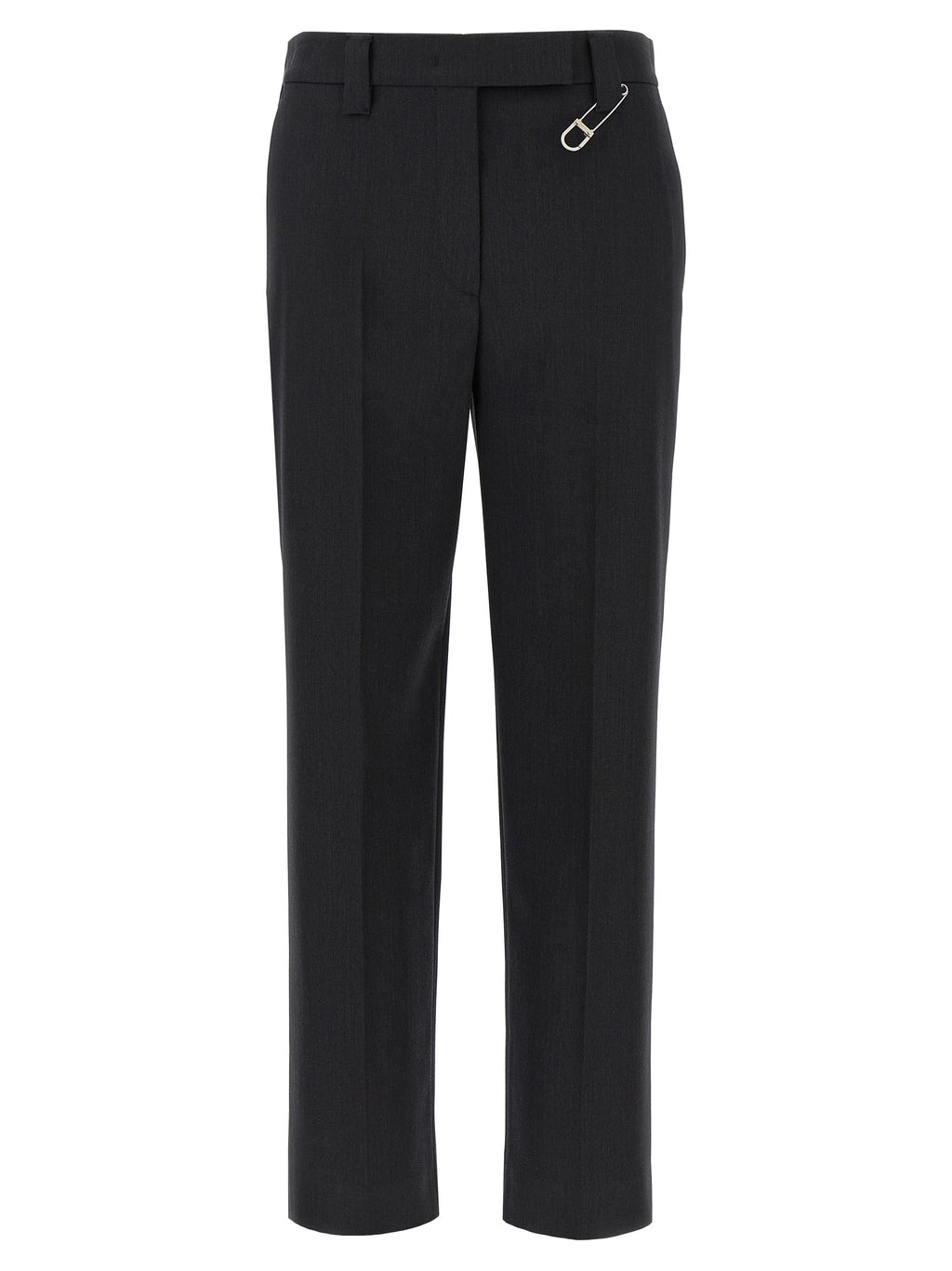 Gray Virgin Wool Dress Pants
