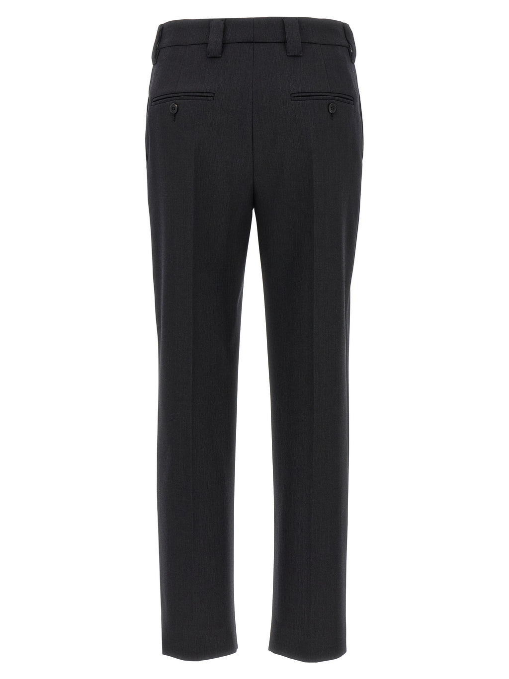 Gray Virgin Wool Dress Pants