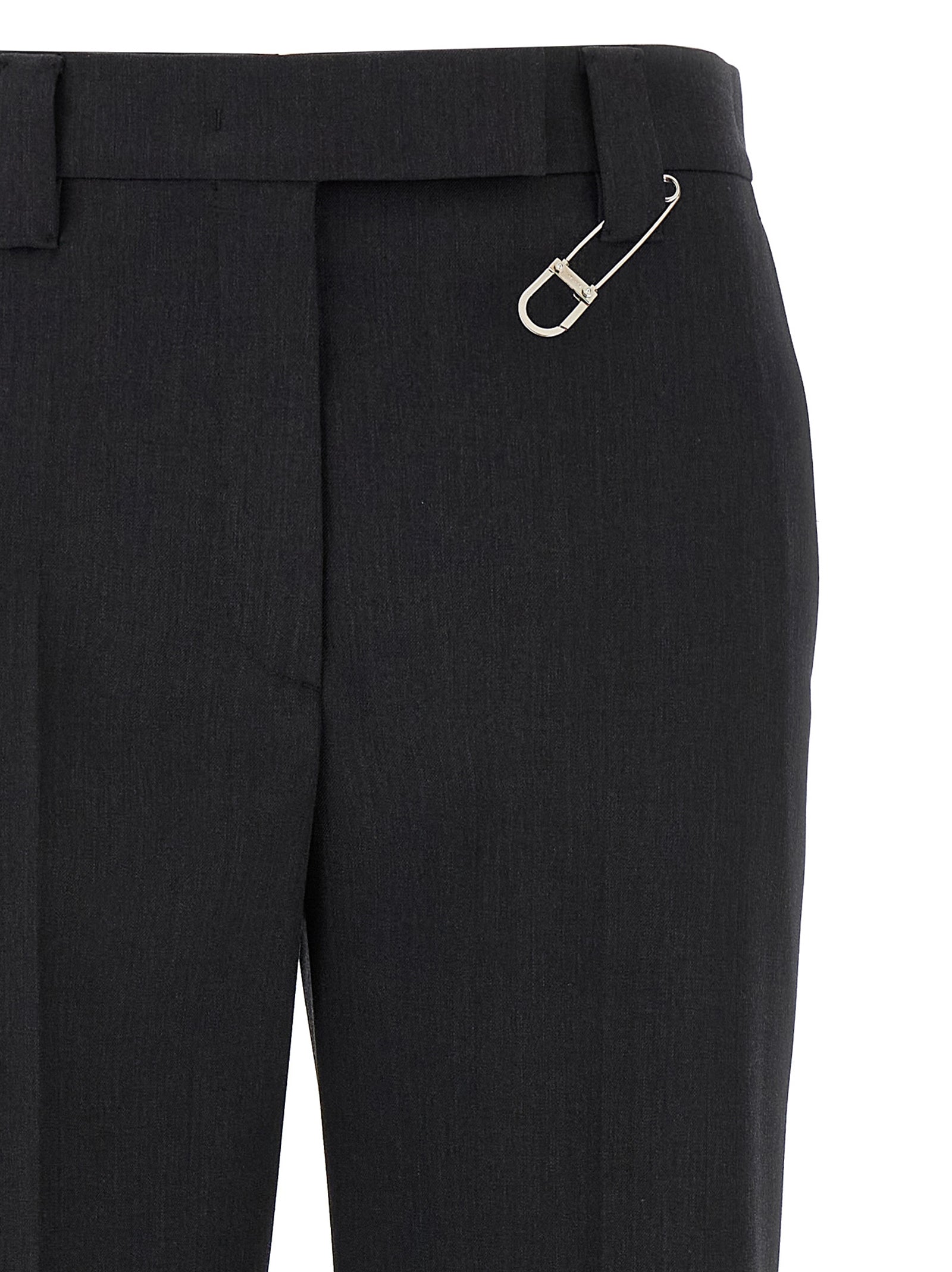 Gray Virgin Wool Dress Pants