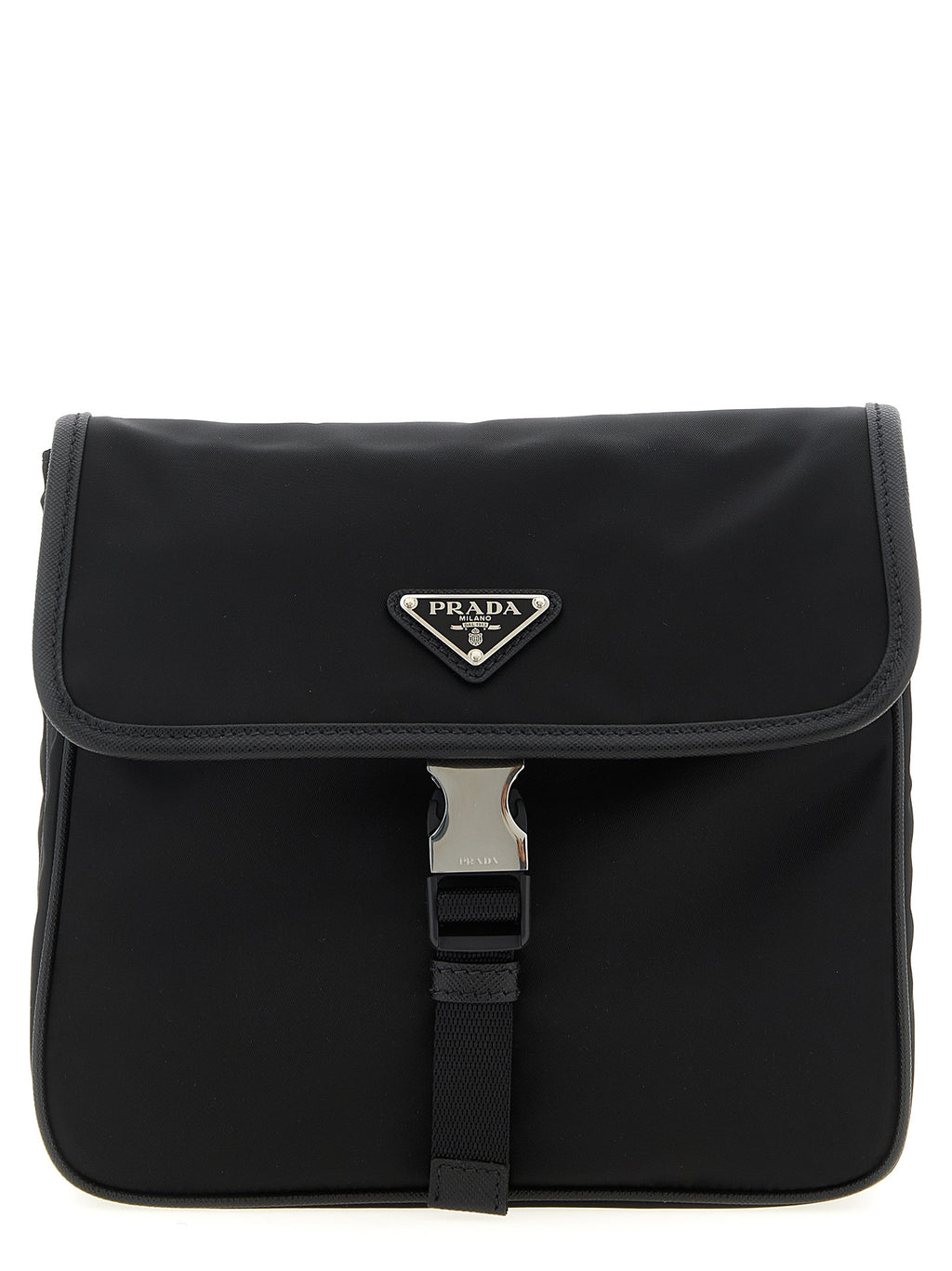 Black Recycled Polyamide Crossbody Bag