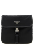 Black Recycled Polyamide Crossbody Bag